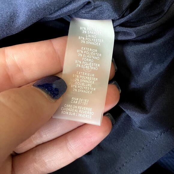 Tommy Hilfiger Textured Ruffle Hem Skirt Navy 10 - Picture 8 of 8